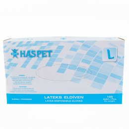 Latex Eldiven Pudralı Haspet S 100 Adet