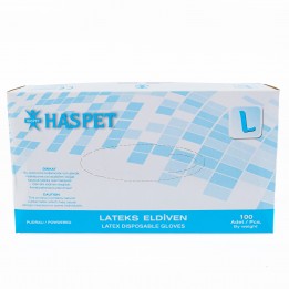 Latex Eldiven Pudralı Haspet S 100 Adet