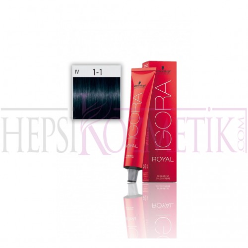 İgora Royal Saç Boyası 1.1 Küllü Siyah 60 Ml İgora Royal Saç Boyası 1.1 Küllü Siyah 60 Ml