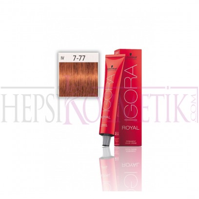 İgora Royal Saç Boyası 7.77 Kumral-Yoğun Bakır 60 Ml