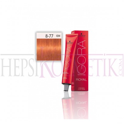 İgora Royal Saç Boyası 8.77 Yoğun Bakır Açık Kumral 60 Ml