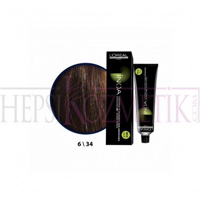 Inoa Saç Boyası 6,34 Koyu Kumral Dore Bakır 60 Ml