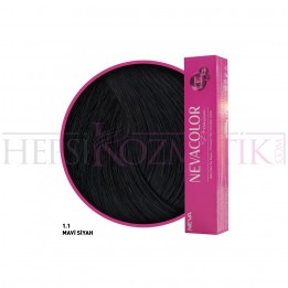 Nevacolor Premium Saç Boyası 1.1 Mavi Siyah 50 Ml