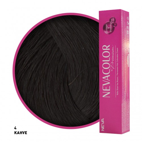 Nevacolor Premium Saç Boyası 4 Kahve 50 Ml