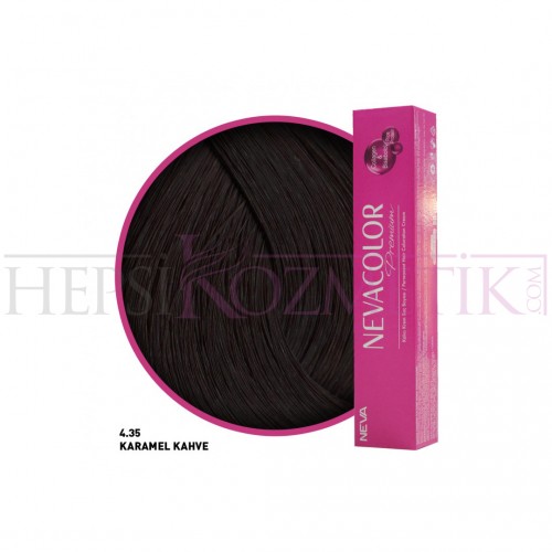 Nevacolor Premium Saç Boyası 4.35 Karamel Kahve 50 Ml