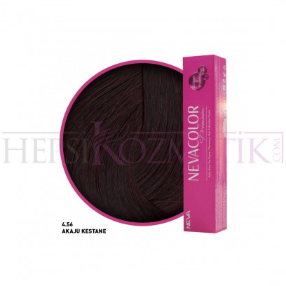 Nevacolor Premium Saç Boyası 4.56 Akaju Kestane 50 Ml