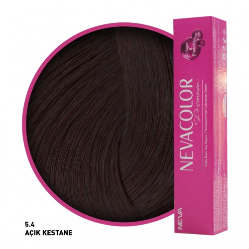 Nevacolor Premium Saç Boyası 5.4 Açık Kestane 50 Ml