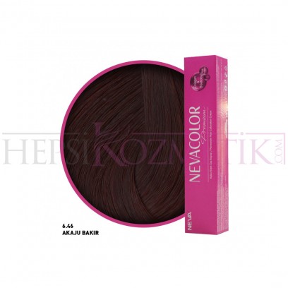 Nevacolor Premium Saç Boyası 6.46 Akaju Bakır  50 Ml