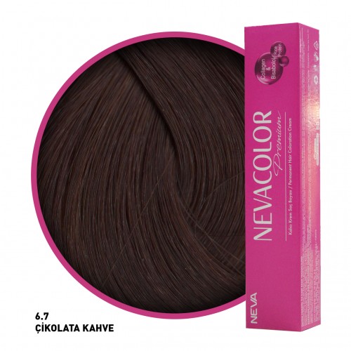 Nevacolor Premium Saç Boyası 6.7 Çikolata Kahve 50 Ml
