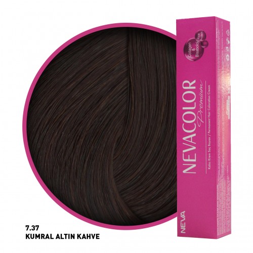 Nevacolor Premium Saç Boyası 7.37 Kumral Altın Kahve 50 Ml