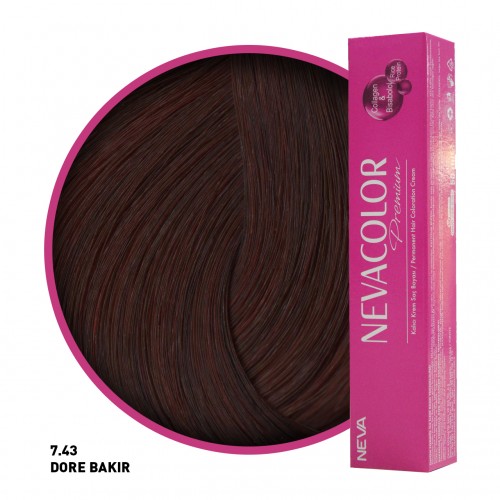 Nevacolor Premium Saç Boyası 7.43 Dore Bakır 50 Ml