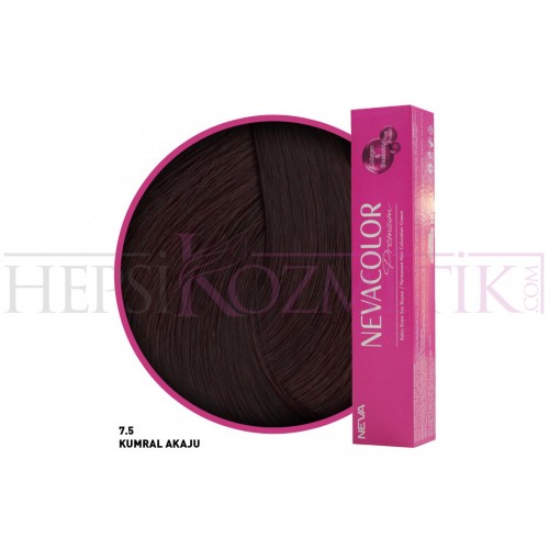 Nevacolor Premium Saç Boyası 7.5 Kumral Akaju  50 Ml