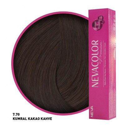 Nevacolor Premium Saç Boyası 7.70 Kumral Kakao Kahve 50 Ml