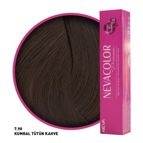 Nevacolor Premium Saç Boyası 7.90 Kumral Tütün Kahve 50 Ml