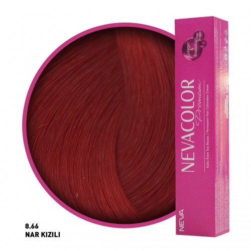 Nevacolor Premium Saç Boyası 8.66 Nar Kızılı 50 Ml