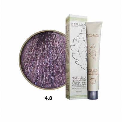 Seven Pigments (Natulika) Organic Saç Boyası 4.8 Orta Kestane Viyole 60 Ml