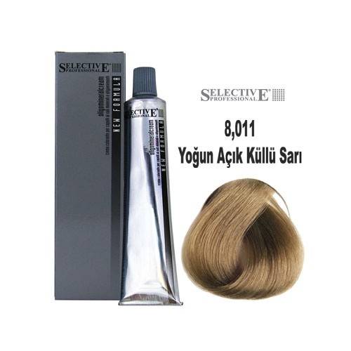 Selective Saç Boyası 8.011 Yoğun Açık Küllü Sarı 60 Ml Selective Saç Boyası 8.011 Yoğun Açık Küllü Sarı 60 Ml