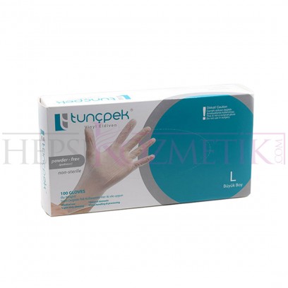 Tunçpek Vinyl Eldiven L 100 Adet
