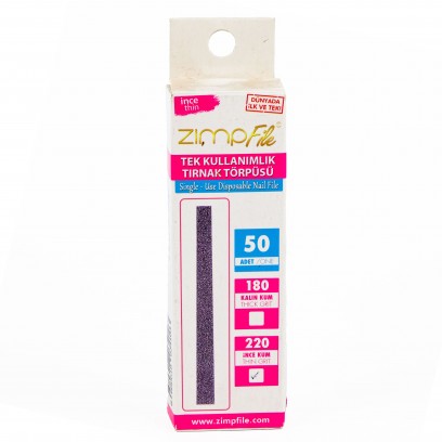 Zimpfile Tek Kullanımlık İnce Tırnak Törpü Yedek 50 Adet