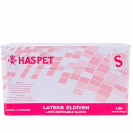 Latex Eldiven Pudralı Haspet L 100 Adet