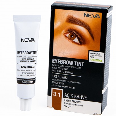 Neva Eyebrow Tint Vegan Kaş Boyası Seti 3.1 Açık Kahve