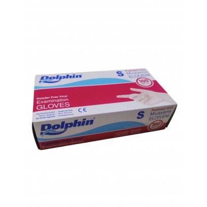 Vinil Eldiven Pudrasız Dolphin S 100 Adet