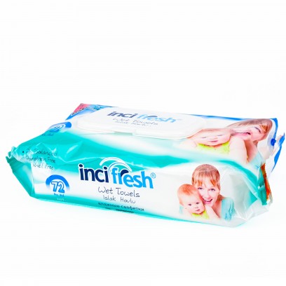 İnci Fresh Islak Mendil Kapaklı 72 li