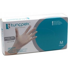 Vinil Eldiven Pudrasız Tunçpek M 100 Adet