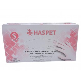 Latex Eldiven PudraSIZ Haspet S 100 Adet