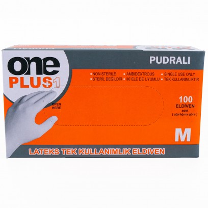 Latex Eldiven Pudralı Oneplus M 100 Adet
