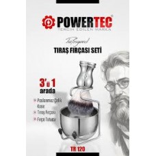 Powertec Tıraş Fırça Seti 3'ü 1 TR 120 Powertec Tıraş Fırça Seti 3'ü 1 TR 120