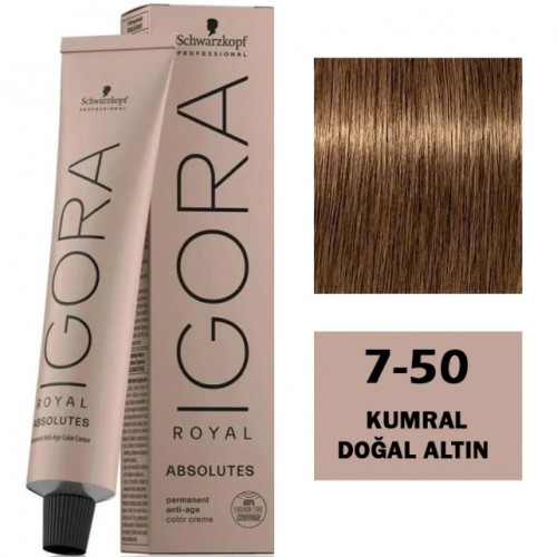 İgora Royal Absolutes Saç Boyası 7.50 Kumral Doğal Altın 60 Ml İgora Royal Absolutes Saç Boyası 7.50 Kumral Doğal Altın 60 Ml
