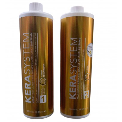 Kera System Keratin Vanilyalı ve Arındırıcı Şampuan 1000 Ml Set No 1 No 2 Vanilya