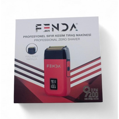Fenda Şarjlı Sakal Elekli Makina Zero Kırmızı
