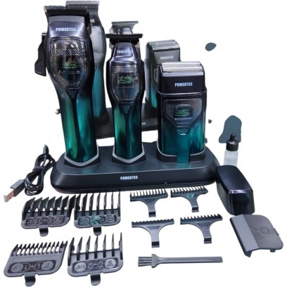 Powertec Şarjlı Saç Sakal Ense 3lü Set TR 5900