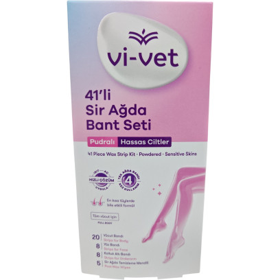 Vi-Vet Vücut Ağda Bant Seti 41Li Pudralı