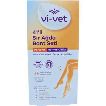 Vi-Vet Vücut Ağda Bant Seti 41Li Portakal