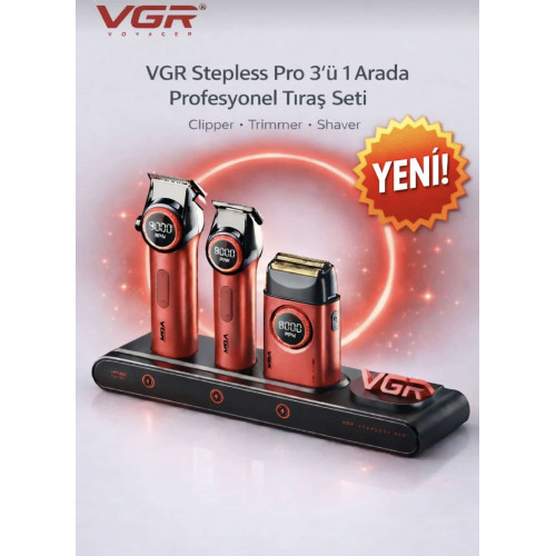 VGR Şarjlı Saç-Sakal-Elekli Tıraş Makinesı Steples VGR Şarjlı Saç-Sakal-Elekli Tıraş Makinesı Steples